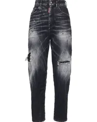 Dsquared2 Gerade Jeans im Distressed-Look Schwarz