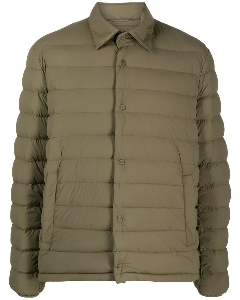 Herno Gefütterte Jacke mit Knöpfen - Grün Grün