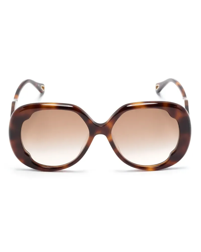 Chloé Sonnenbrille mit Oversized-Gestell - Braun Braun