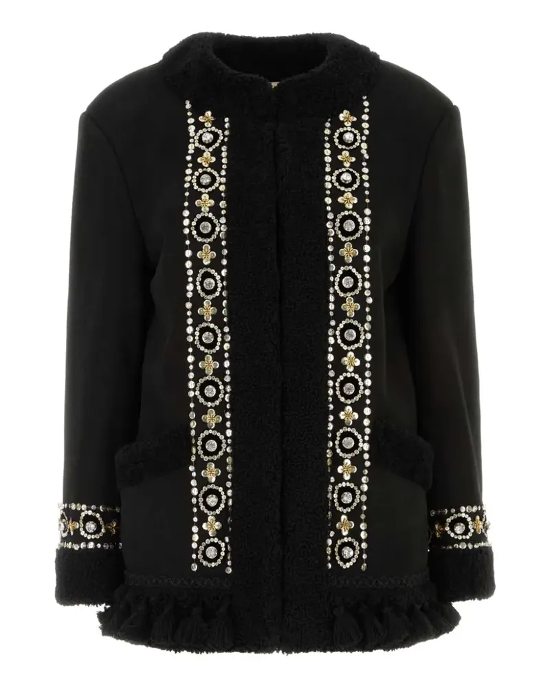 Valentino Garavani Verzierter Mantel - Schwarz Schwarz