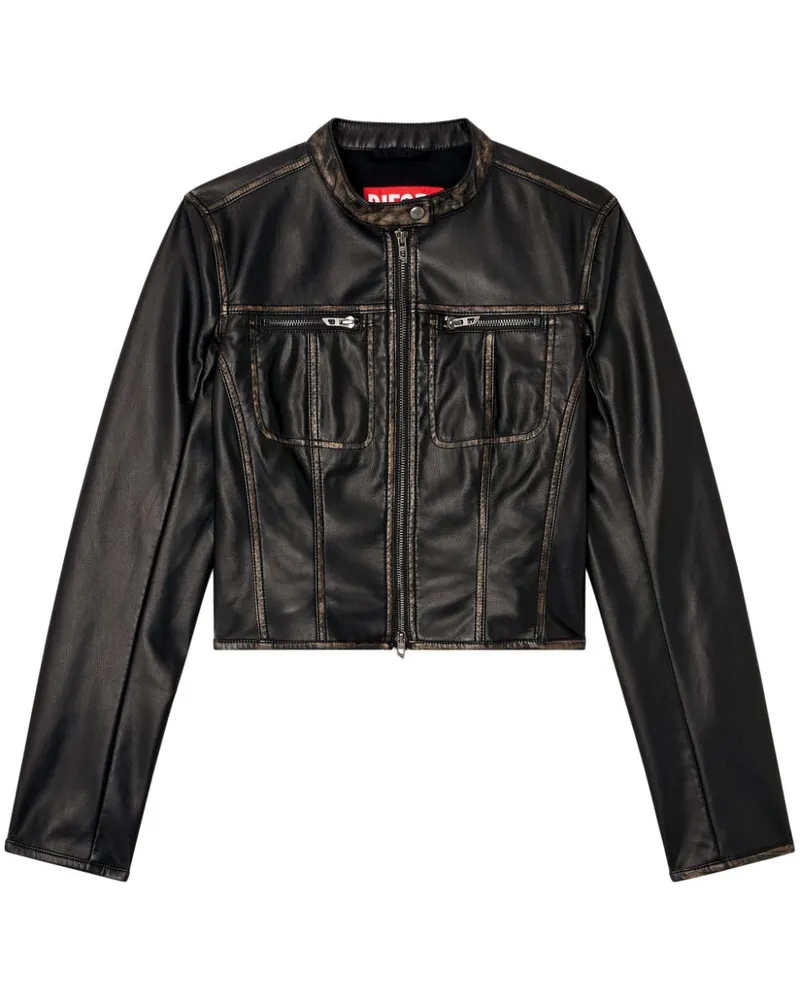 Diesel G-Lobe Bikerjacke - Schwarz Schwarz