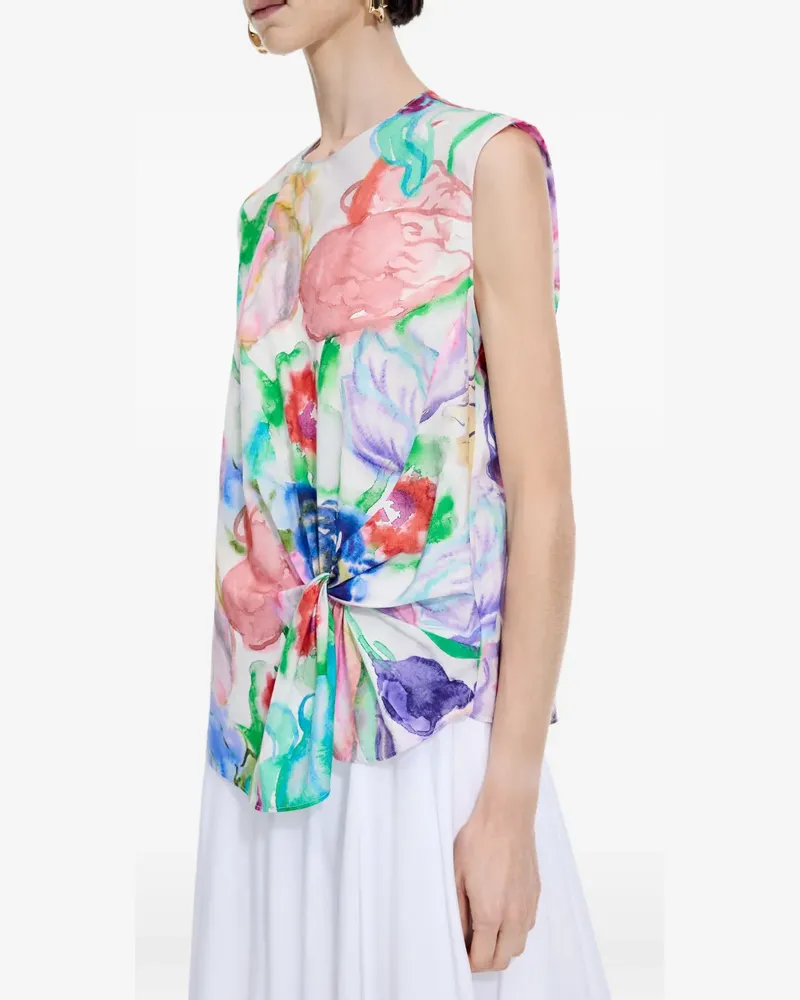 JNBY Bluse mit Blumenprint - Blau Blau