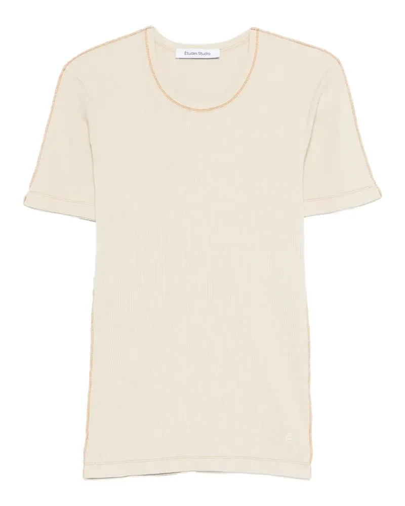 Études Studio rib trim T-shirt - Nude Nude