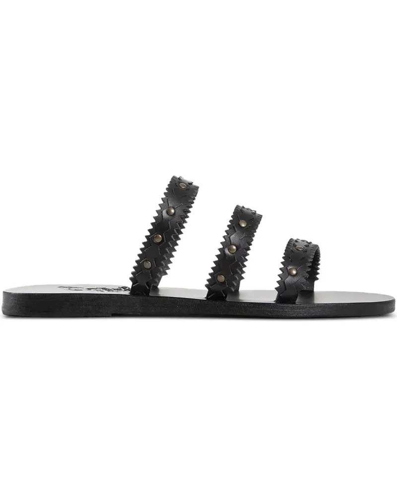 Ancient Greek Sandals Prostasia Sandalen mit Nieten - Schwarz Schwarz