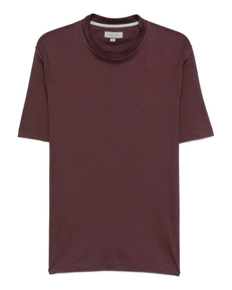 Canali T-Shirt mit Rundhalsausschnitt - Rot Rot