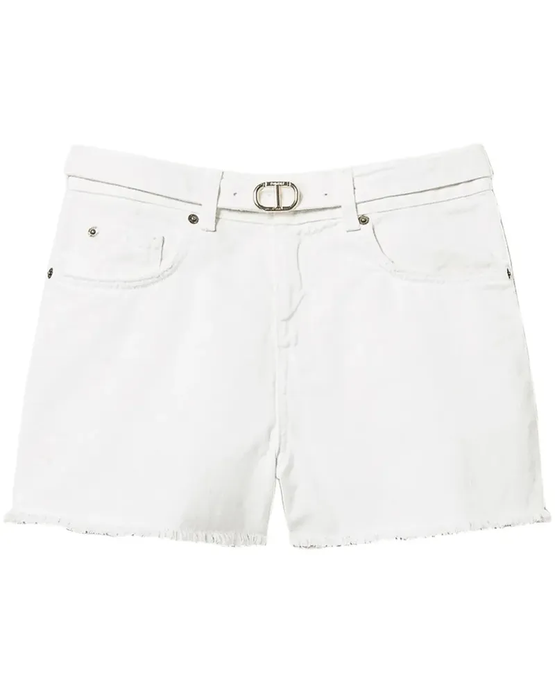 Twin-Set Gewebte Shorts - Weiß Weiß