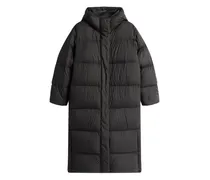Daunenmantel mit Kapuze - Schwarz