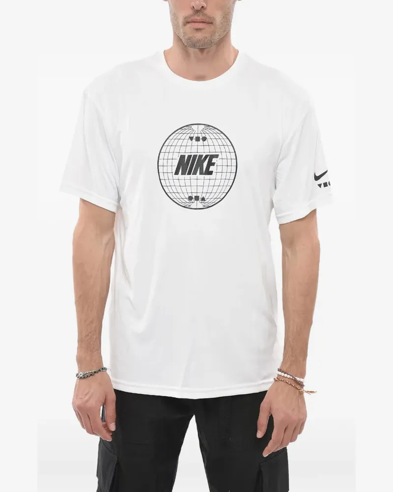 Nike T-Shirt mit Logo-Print - Weiß Weiß