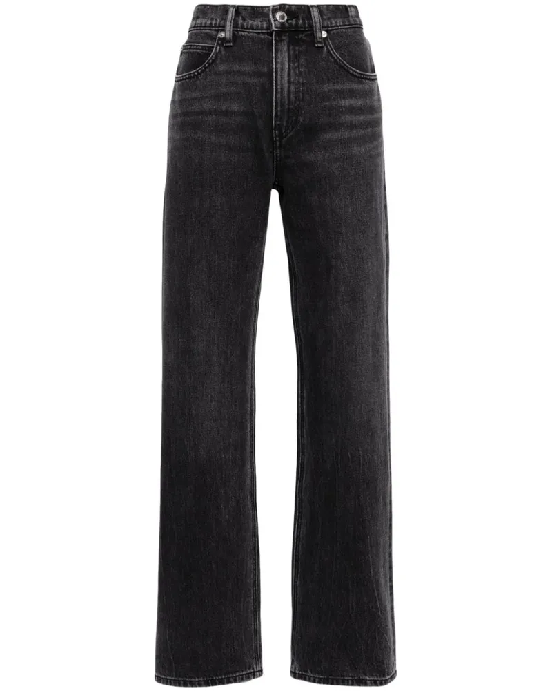 Alexander Wang EZ Jeans mit geradem Bein Schwarz