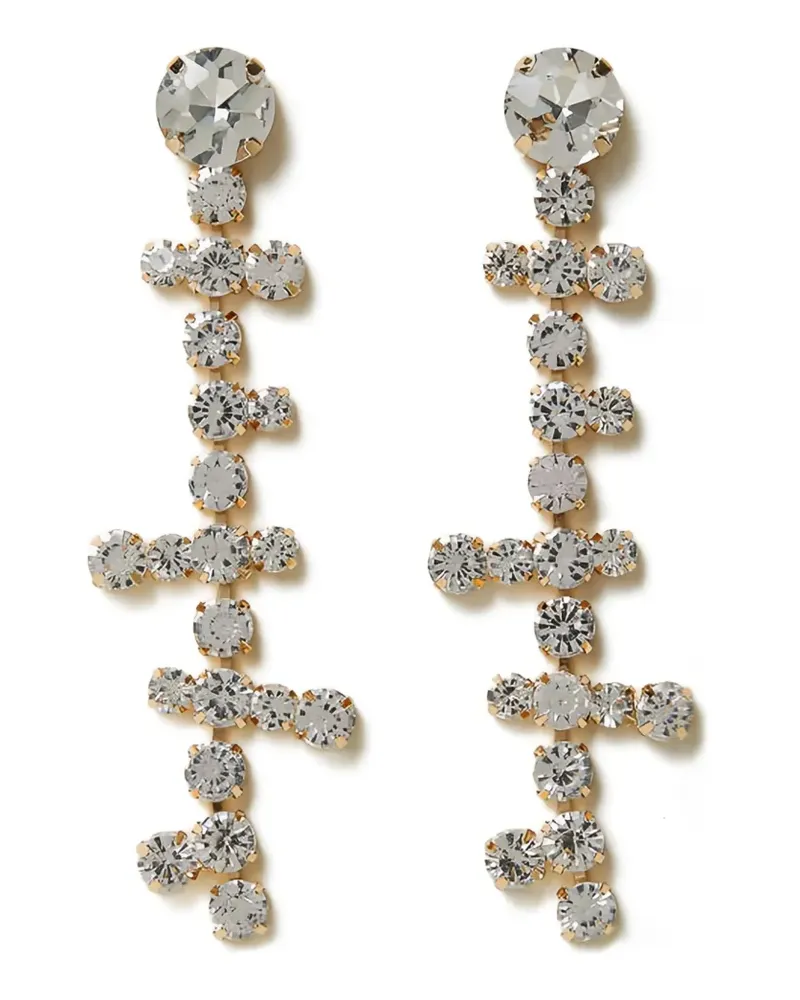 Twin-Set crystal-embellished drop earrings - Gold Gold