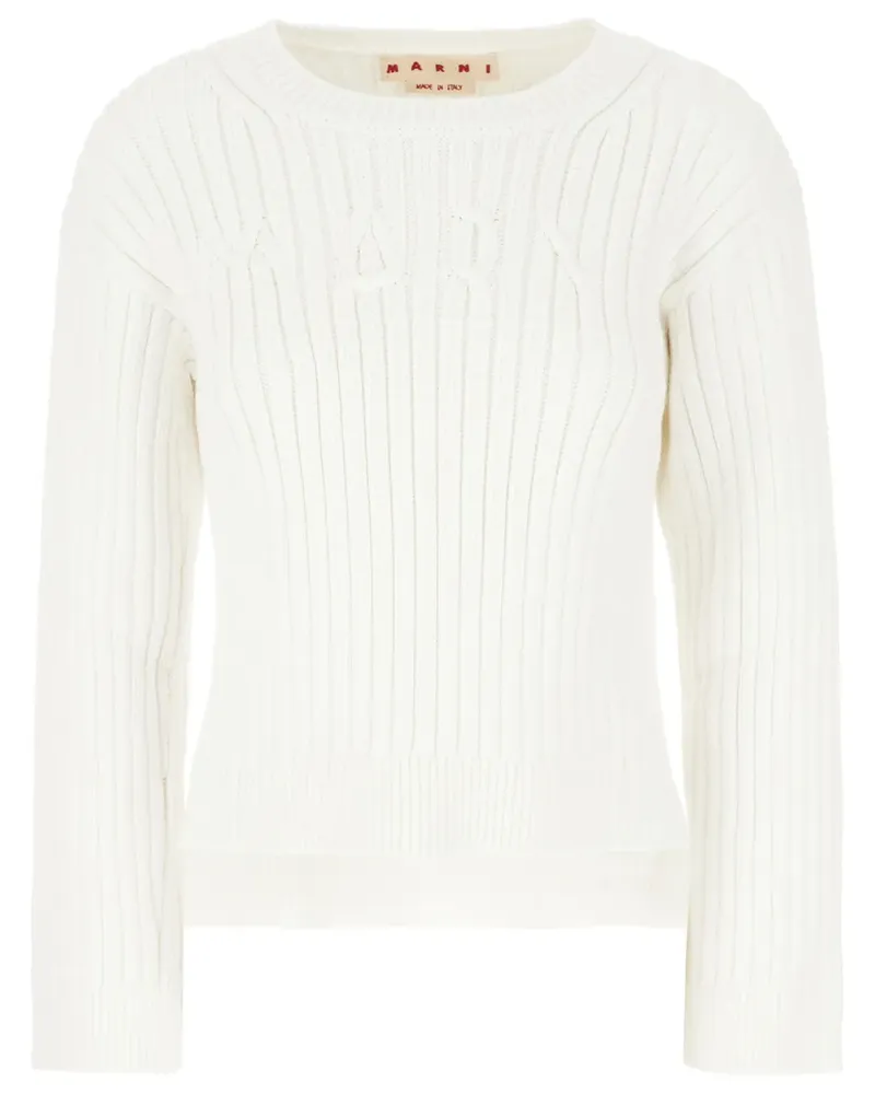 Marni Pullover aus Baumwollgemisch - Weiß Weiß
