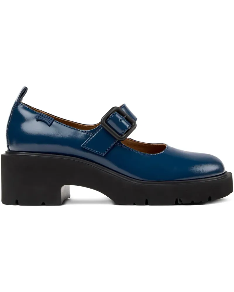 Camper Milah Plateau-Loafer mit Schnalle 54mm - Blau Blau