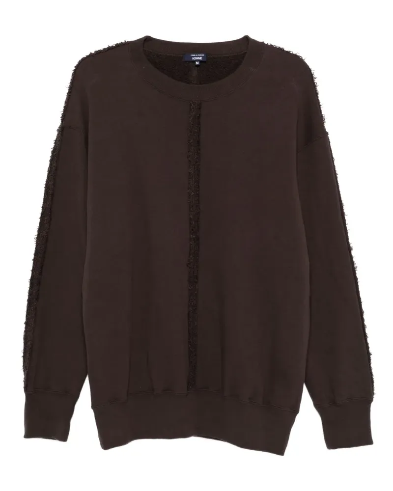 Comme des Garçons Ausgefranstes Sweatshirt mit Einsätzen - Braun Braun