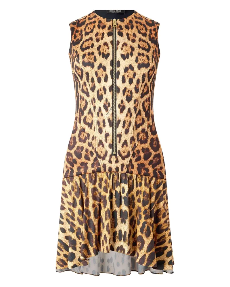 Roberto Cavalli Minikleid mit Leoparden-Print - Braun Braun