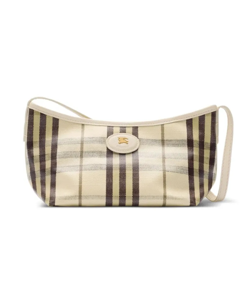 Burberry Mini Highlands Check Schultertasche - Nude Nude