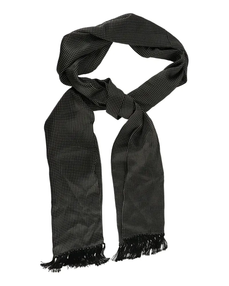 Tom Ford polka-dot fringed scarf - Schwarz Schwarz
