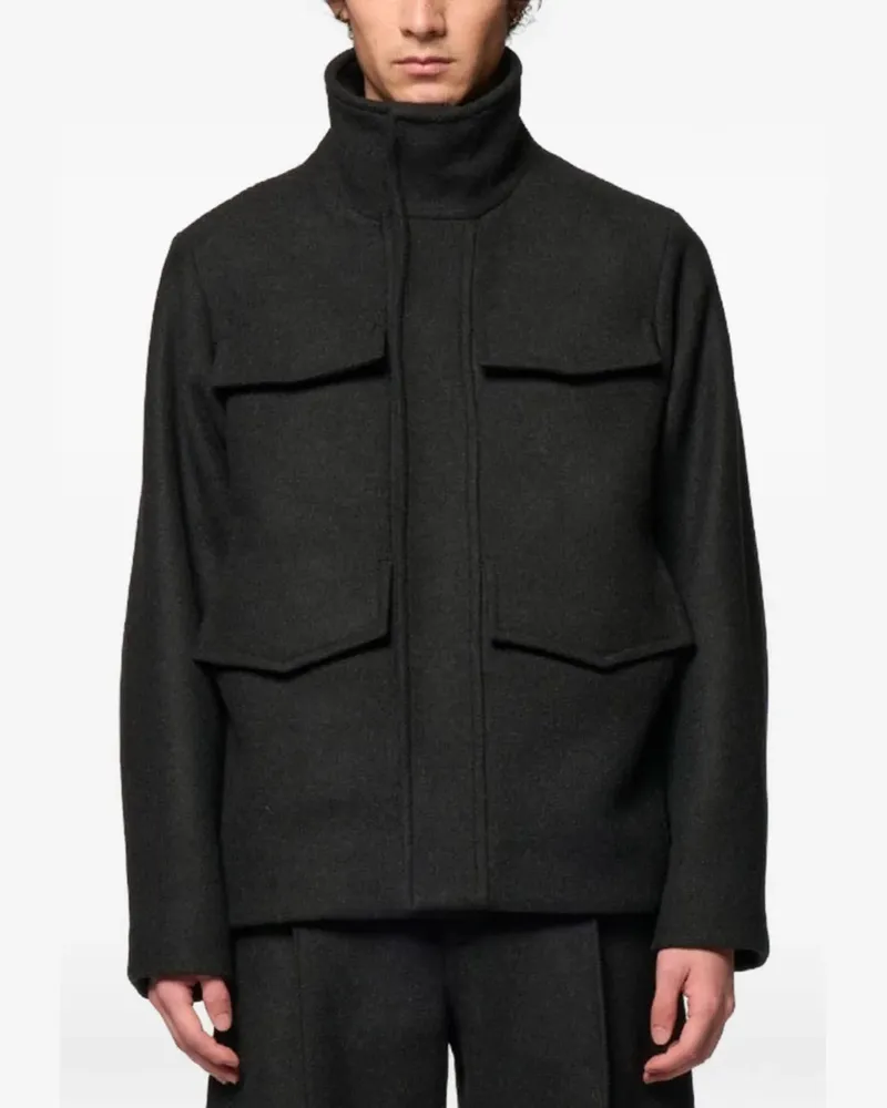 Omar Afridi M65 single-breasted coat - Grau Grau