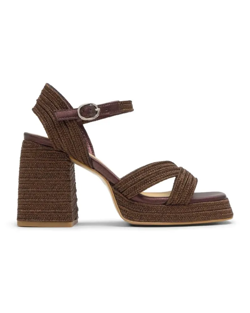 Castañer Valee braided-strap platform sandals - Braun Braun
