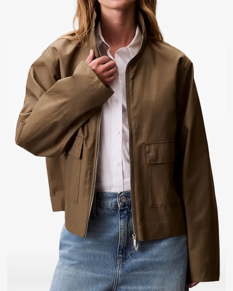 Calvin Klein Weste mit Reißverschlusstaschen - Braun Braun