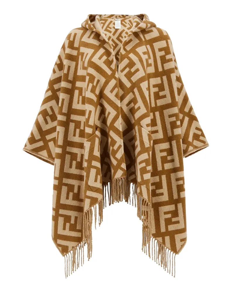 Fendi Poncho aus Kaschmir - Braun Braun