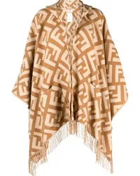 Fendi Poncho aus Kaschmir Braun