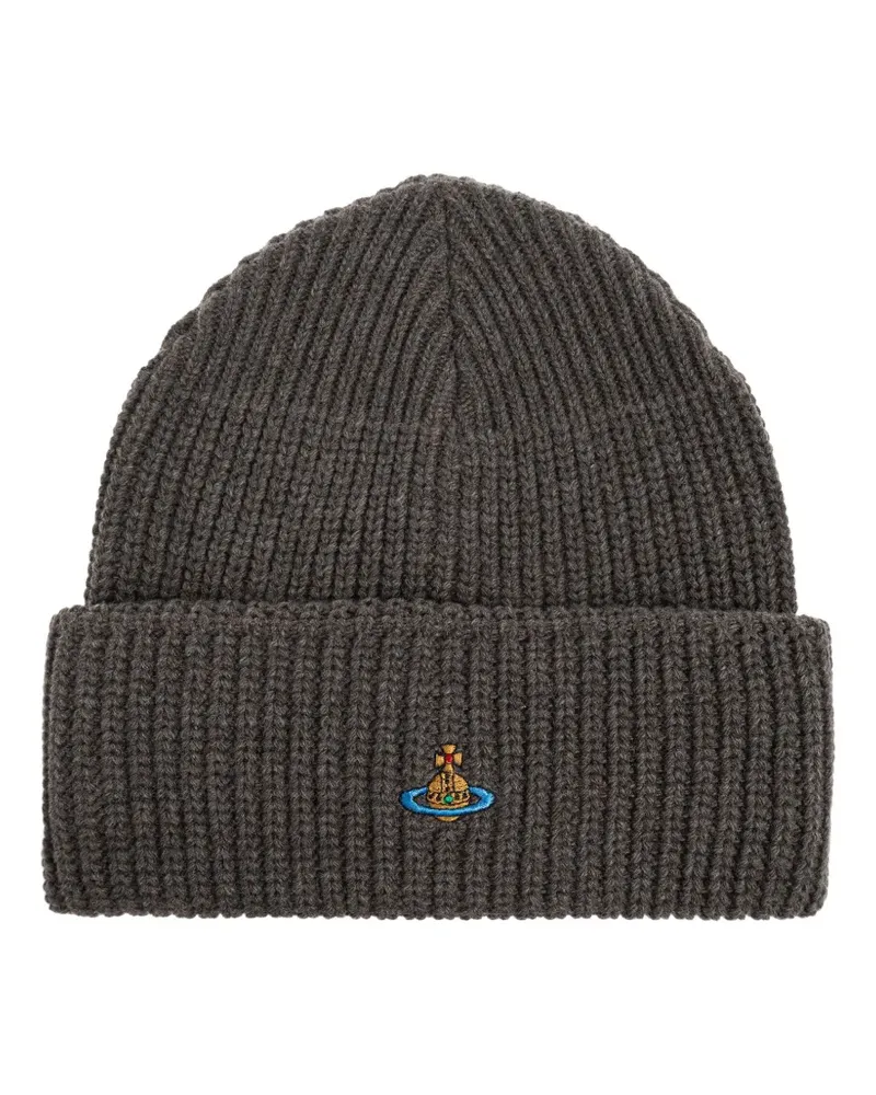 Vivienne Westwood ribbed-knit beanie - Grau Grau