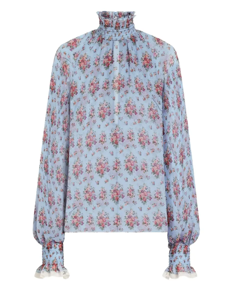 Dolce & Gabbana Bluse mit Blumen-Print - Blau Blau