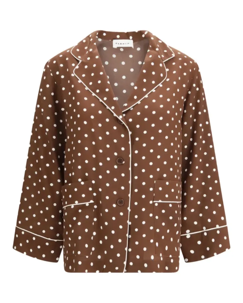 P.A.R.O.S.H. P.A.R.O H. Hemd mit Polka Dots - Braun Braun