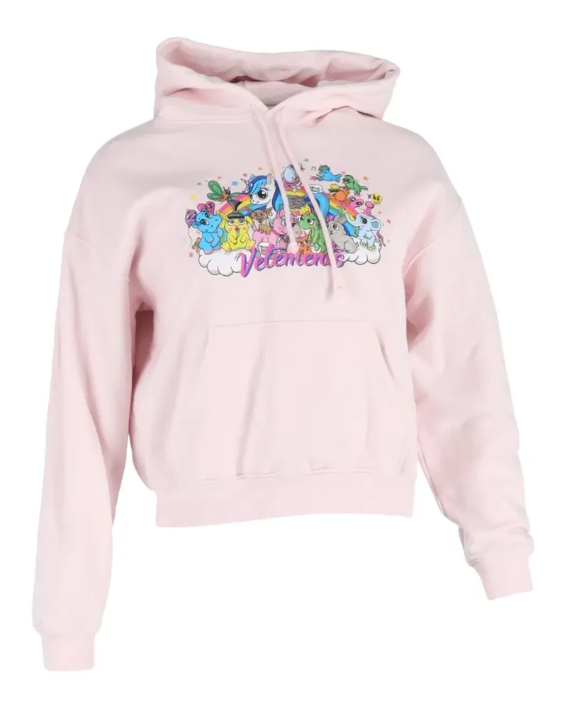 VETEMENTS Hoodie mit grafischem Print - Rosa Rosa