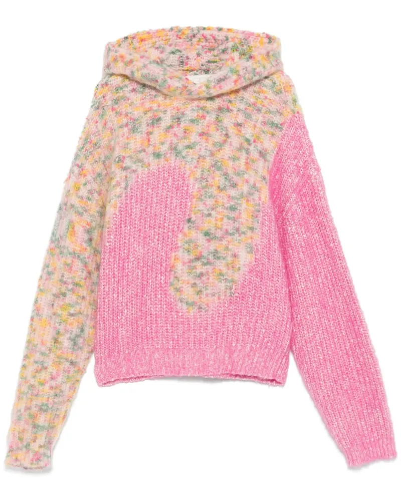ERL Gestrickter Hoodie - Rosa Rosa