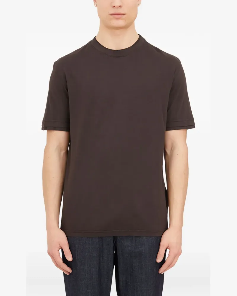 Paolo Pecora Milano roundneck T-shirt - Braun Braun