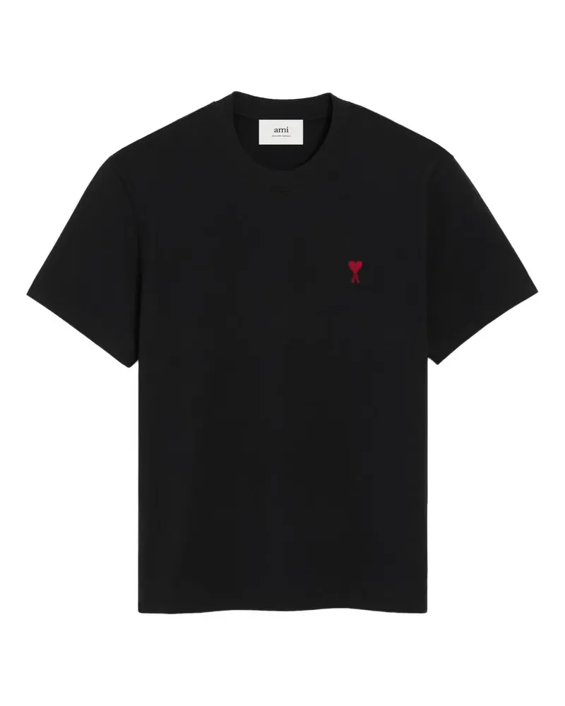 AMI Paris Ami de Coeur T-Shirt aus Bio-Baumwolle - Schwarz Schwarz