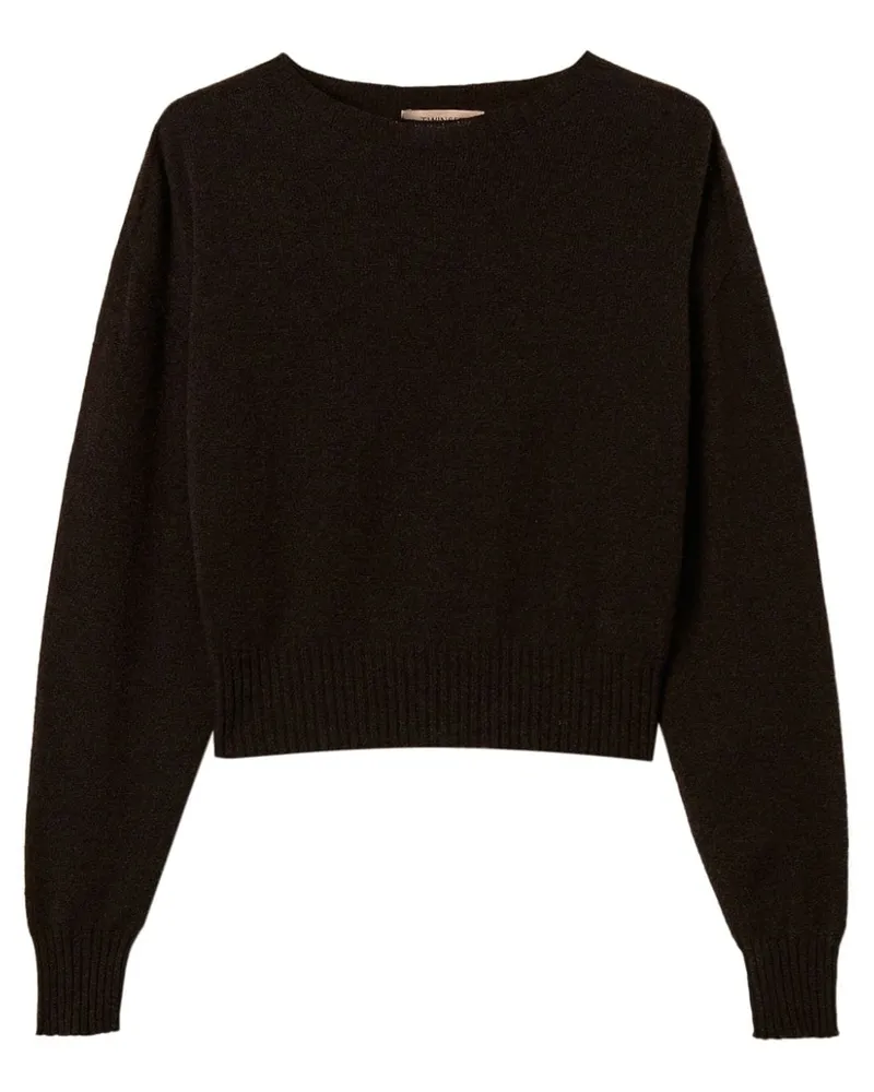Twin-Set Kaschmirpullover mit Rundhalsausschnitt - Braun Braun