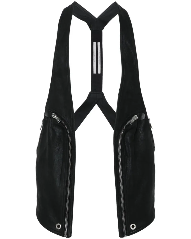 Rick Owens Bauhaus Weste - Schwarz Schwarz