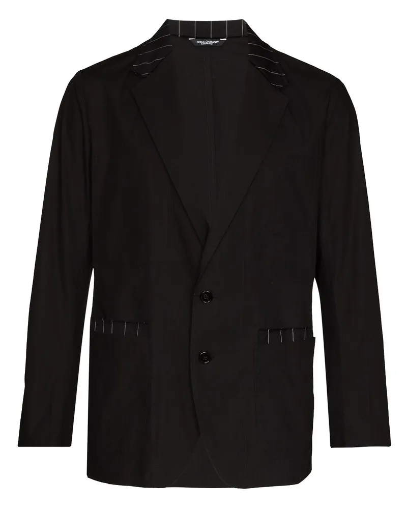 Dolce & Gabbana Sakko mit Streifendetail - Schwarz Schwarz