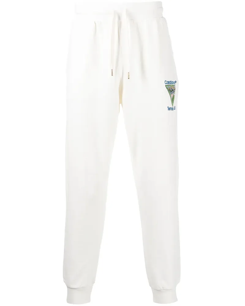 Casablanca Paris Tennis Club Jogginghose - Weiß Weiß