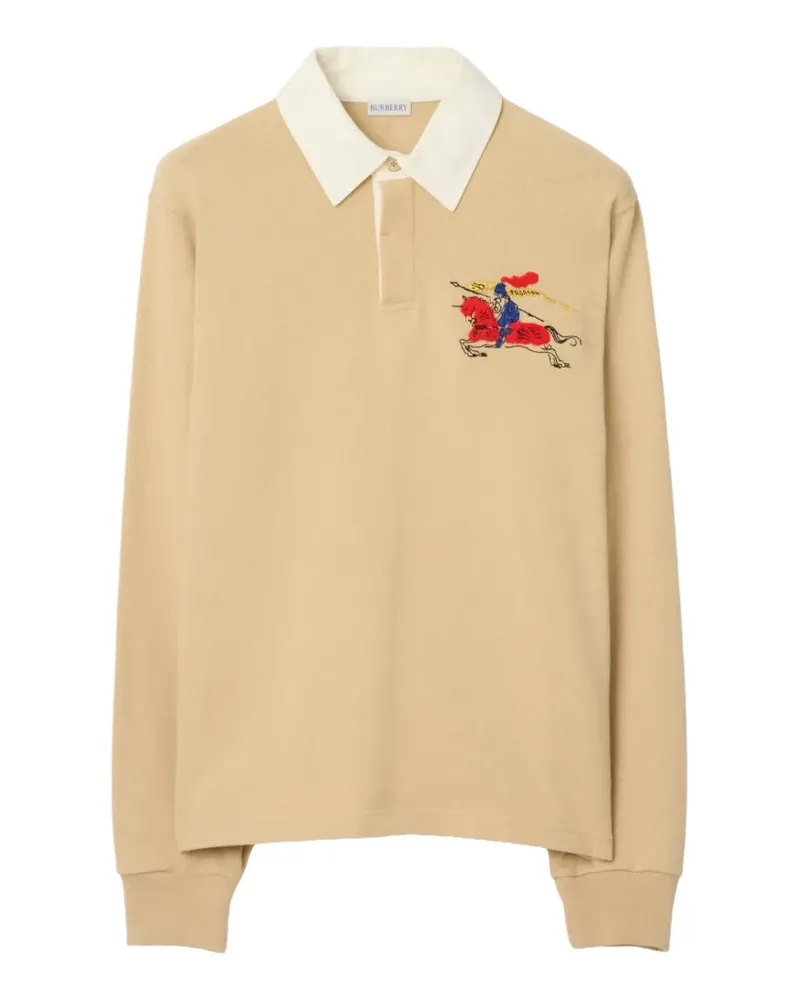Burberry Poloshirt mit Stickerei - Nude Nude