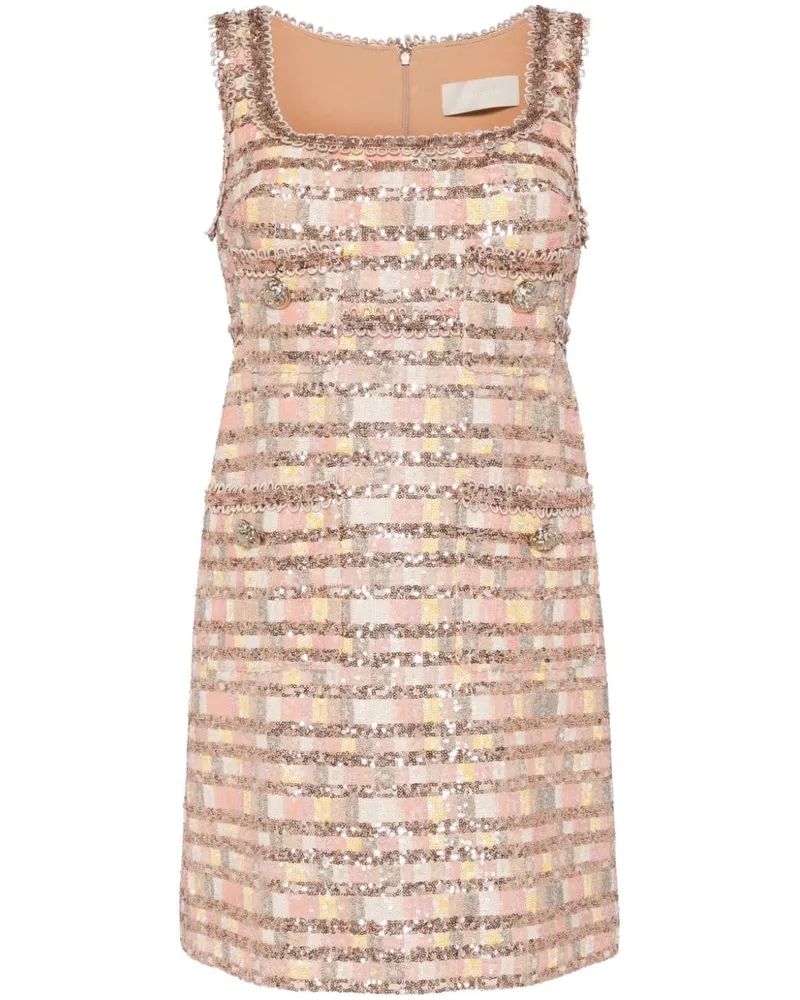 Elie Saab Camaleonte Minikleid mit Pailletten - Nude Nude
