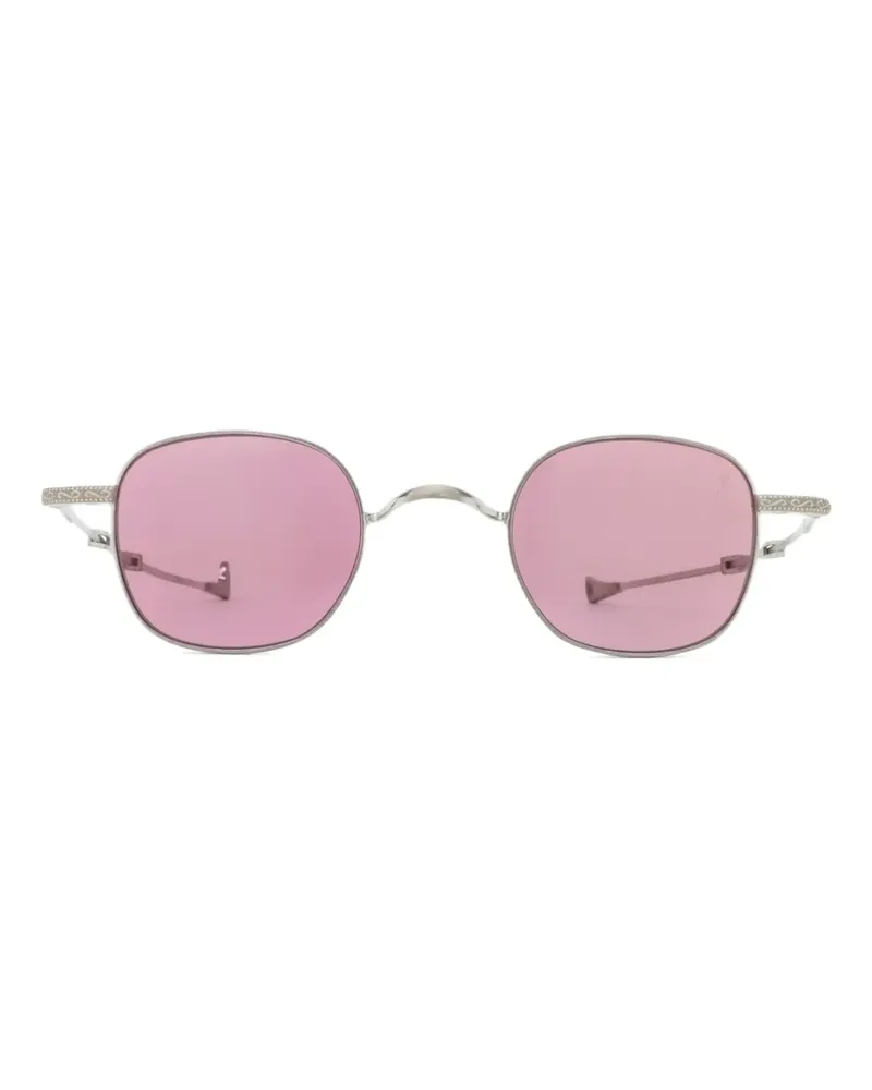 Eyepetizer Mongibello Sonnenbrille mit rundem Gestell - Silber Silber