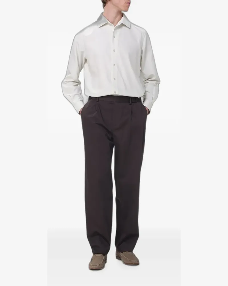AGNONA pleated wide-leg trousers - Braun Braun