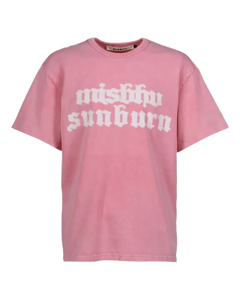 MISBHV Sunburn T-Shirt mit grafischem Print - Rosa Rosa