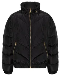 Versace Jeans Jacke mit Logo-Print Schwarz