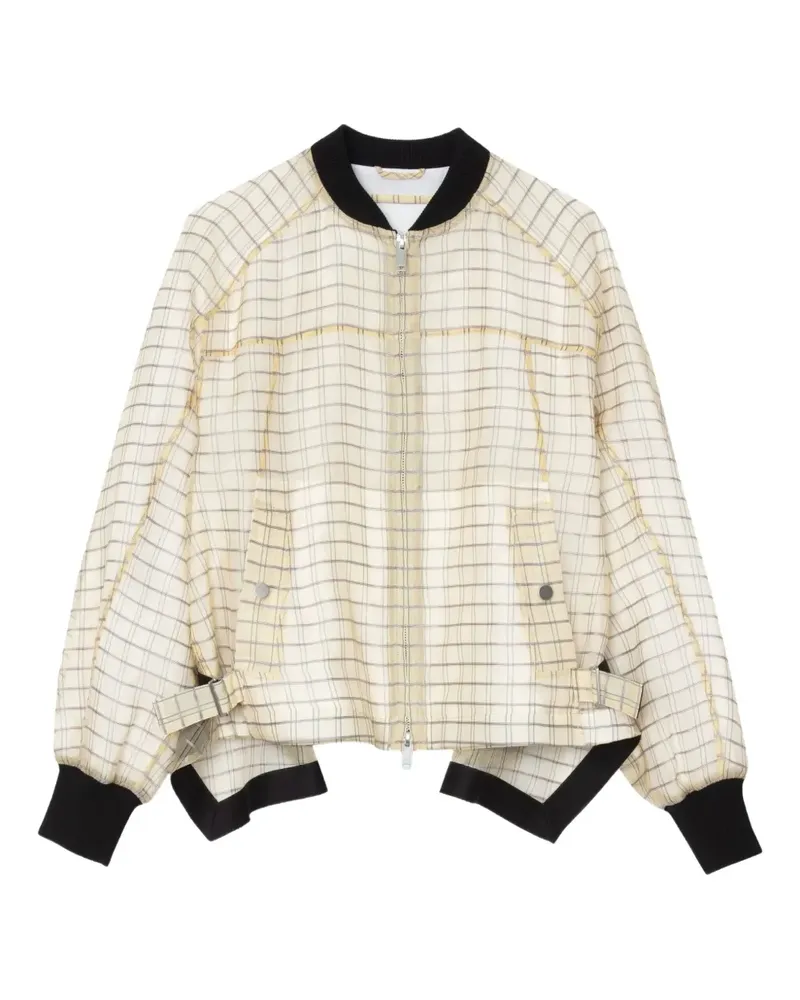 3.1 phillip lim checked bomber jacket - Nude Nude