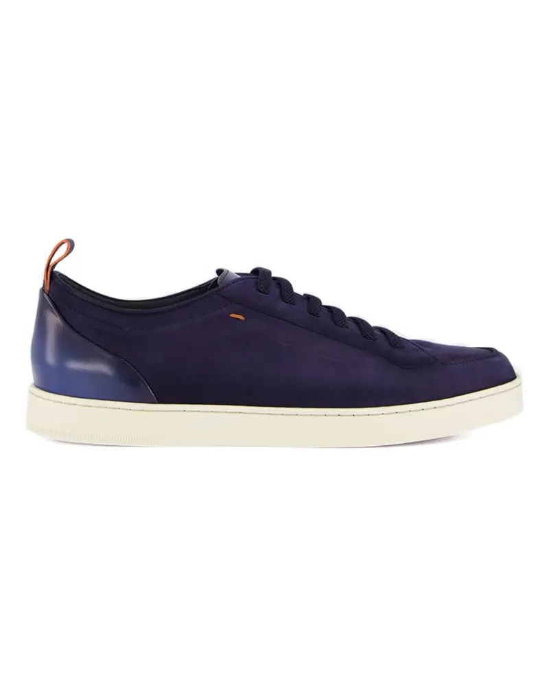 Santoni suede sneakers - Blau Blau