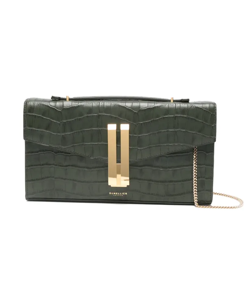 DeMELLIER Vancouver croc-effect clutch - Grün Grün
