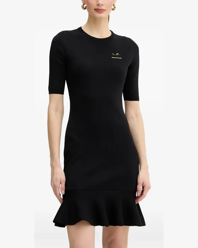 Armani Exchange Minikleid mit Rüschen - Schwarz Schwarz