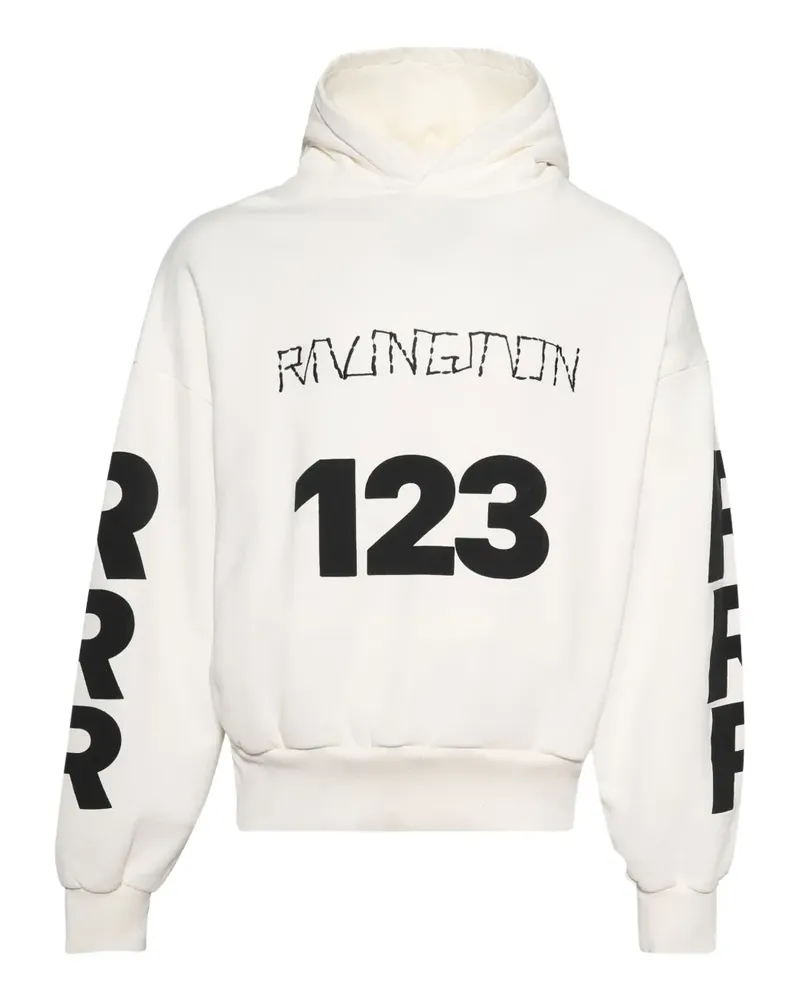 RRR123 Klassischer Hoodie - Weiß Weiß