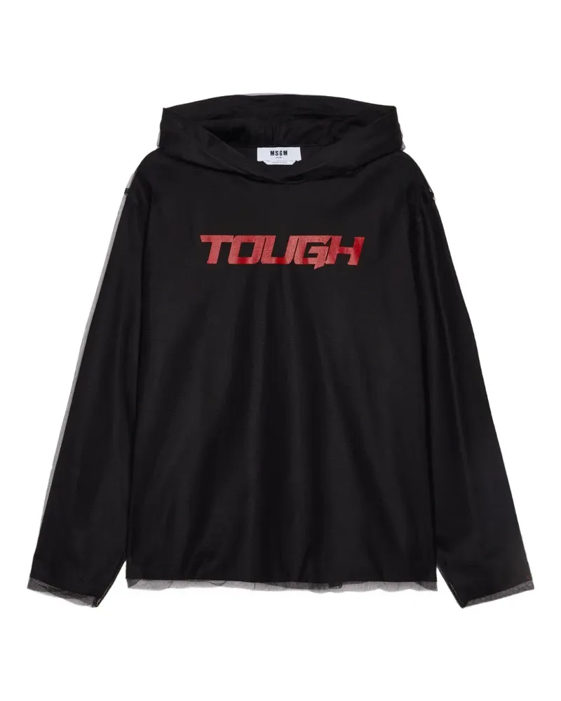 MSGM long-sleeve hoodie - Schwarz Schwarz