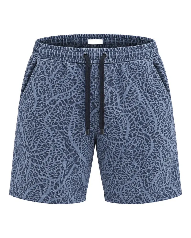 CROSSLEY abstract-pattern shorts - Blau Blau