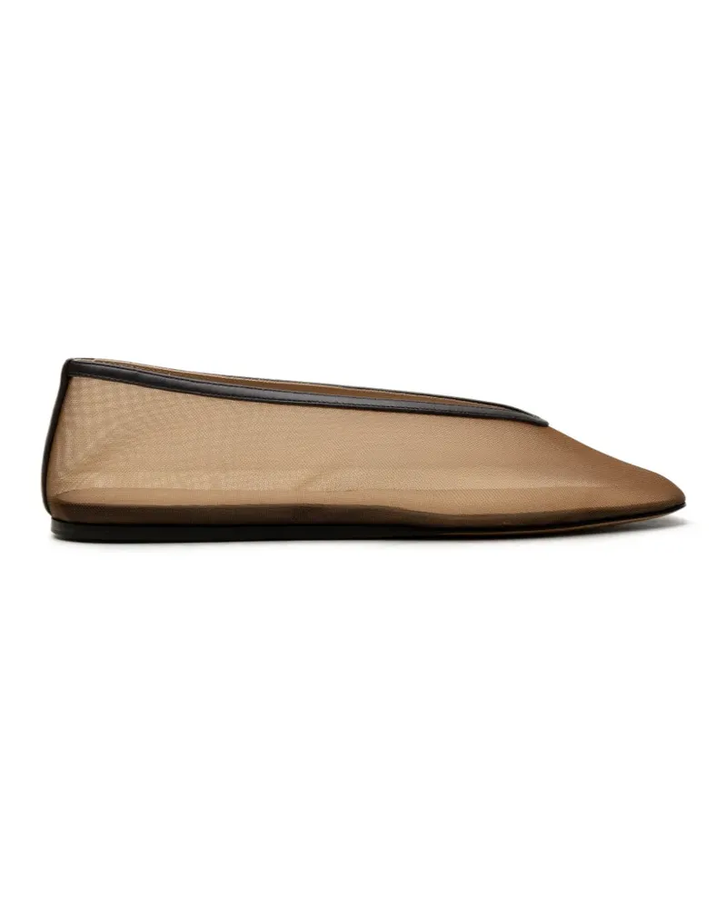Le Monde Béryl Luna mesh ballet flats - Braun Braun